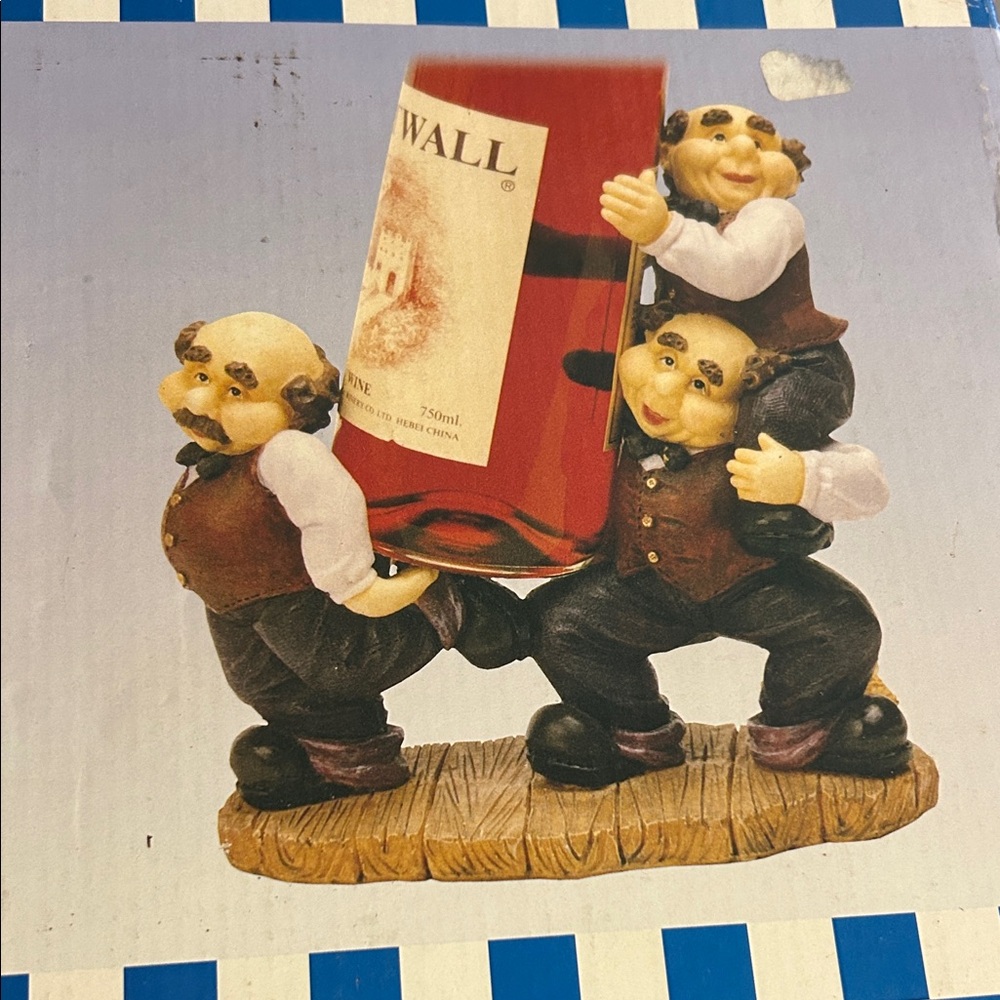 Whimsical Wine Holder with Three Figures